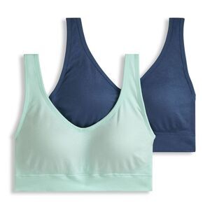 Jockey Women's Bra Sz M Seamfree Back Smoothing Black A596550